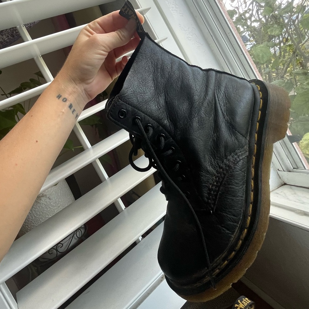 Black leather Doc Martens
